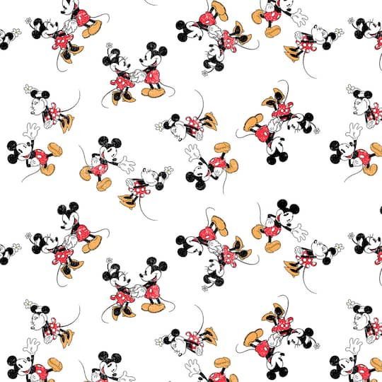 Springs Creative Mickey & Minnie Mouse Cotton Fabric